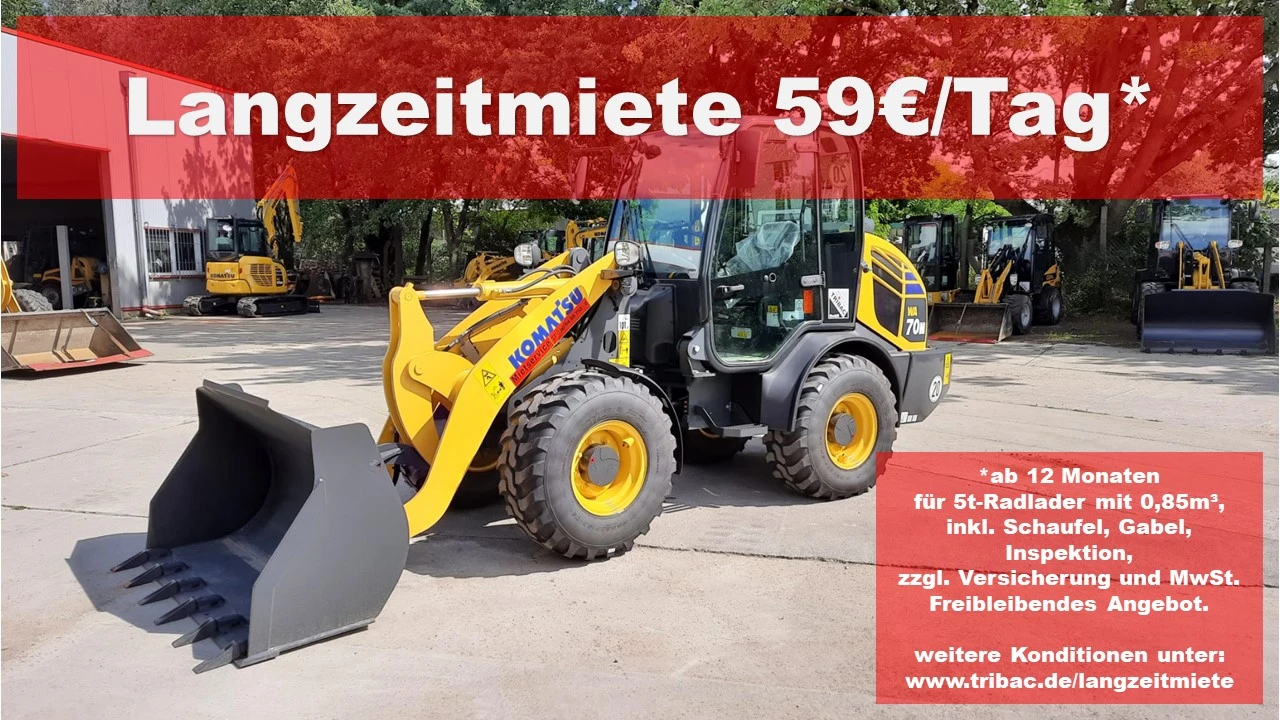 Langzeitmiete Komatsu WA70